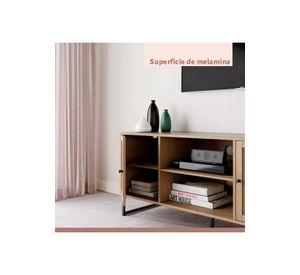 Rack de TV o Buffet Rattan Rustico Dos Puertas