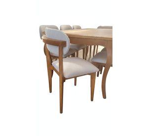 Comedor 8 Sillas Mónaco 100x200 tapiz crudo
