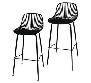 PACK 2 TABURETES O PISOS MODERNO INDIANA CON ASIENTO DE POLIPROPILENO Y PATAS DE ACERO PARA BAR
