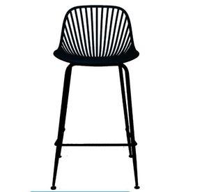 PACK 2 TABURETES O PISOS MODERNO INDIANA CON ASIENTO DE POLIPROPILENO Y PATAS DE ACERO PARA BAR