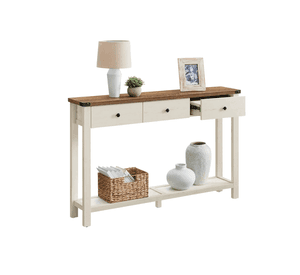 ARRIMO BLANCO CON CAJONERA RUSTICO 120 CM