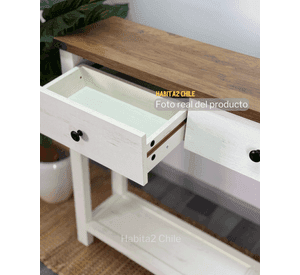 ARRIMO BLANCO CON CAJONERA RUSTICO 120 CM