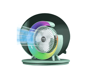 Ventilador Escritorio Portátil USB con Lámpara Luces LED Colores