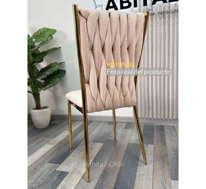 PACK 2 SILLAS DORADAS PARA COMEDOR ARTHUR