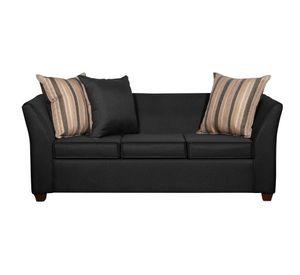 SOFA DIVEAN 3 CUERPOS NEGRO LINO