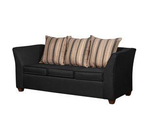 SOFA DIVEAN 3 CUERPOS NEGRO LINO