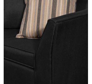 SOFA DIVEAN 3 CUERPOS NEGRO LINO