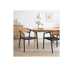 Silla Minimalista Ratán Respaldo Curvo Verona