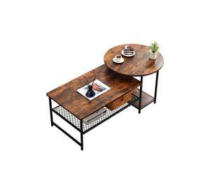 Set de Mesas de Centro Industrial en MDF - Diseño Dúo Modular