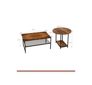 Set de Mesas de Centro Industrial en MDF - Diseño Dúo Modular