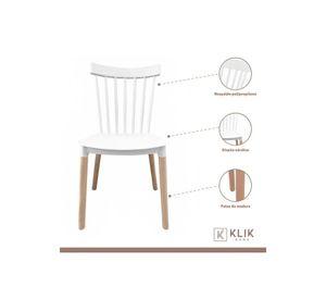 Comedor Mesa Eames Cuadrada Blanca + 4 Sillas Windsor Blanca