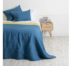 Quilt Toledo MF King Azul-Amarillo
