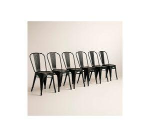Pack de 6 Sillas Tolix - Negras