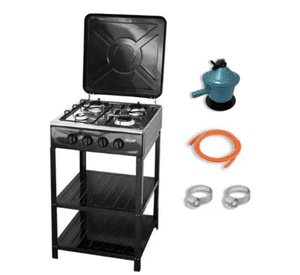 Cocina Encimera A Gas Licuado 4 Platos con Mesa + Kit De Instalación