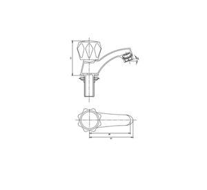 LLAVE LAVATORIO CRISTAL