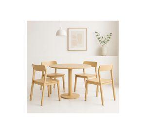 Pack de 4 Sillas de Comedor Madera Rover Viena Natural