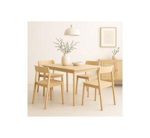 Pack de 4 Sillas de Comedor Madera Rover Viena Natural