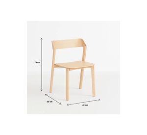 Pack de 4 Sillas de Comedor Madera Rover Viena Natural