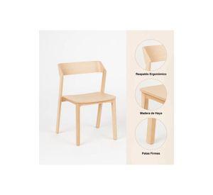 Pack de 4 Sillas de Comedor Madera Rover Viena Natural