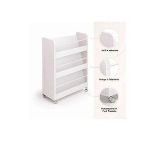 Estanteria con ruedas 3 niveles blanca