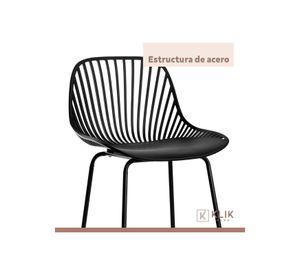 Pack de 4 Taburetes Piso Bar Tropea Alto - Negro