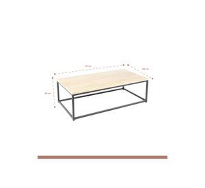 Mesa de centro rectangular 110x60 - Madera Clara