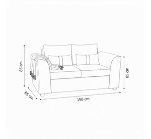 Sofa 2 cuerpos fancy hogar AZUL