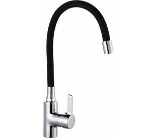 LLAVE MONOMANDO TAUMM LAVAPLATO CUELLO FLEXIBLE NEGRO