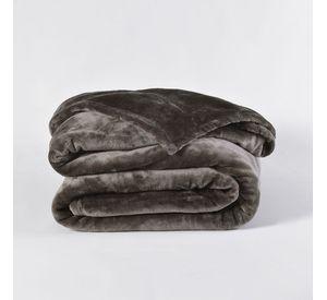 Frazada Flannel basica King gris Fabrics