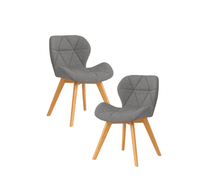 PACK 2 SILLA COMEDOR AVIADOR RADAR TAPIZADO EN LINO PATAS MADERA