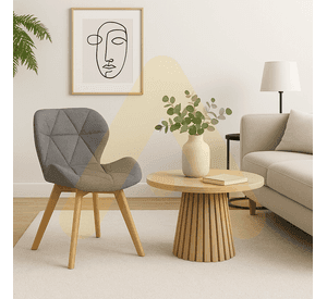 PACK 2 SILLA COMEDOR AVIADOR RADAR TAPIZADO EN LINO PATAS MADERA