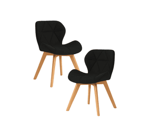 PACK 2 SILLA COMEDOR AVIADOR RADAR TAPIZADO EN LINO PATAS MADERA