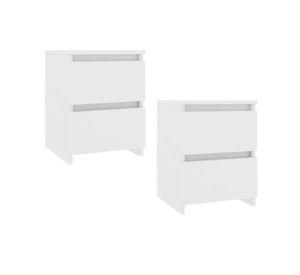 PACK 2 CAJONERAS WHITE DOS CAJONES MESA DE NOCHE - BLANCO