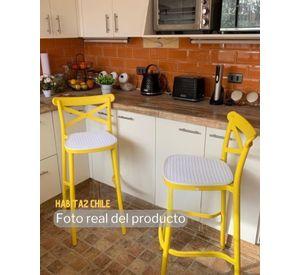 PACK 2 TABURETE PISO SENA 75CM POLIPROPILENO ASIENTO RESISTENTE