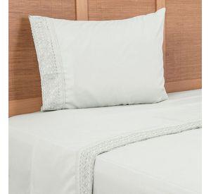 Sabana lisa  MF  Broderie Bordada 1.5 P Celeste