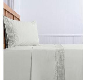 Sabana lisa  MF  Broderie Bordada 1.5 P Celeste