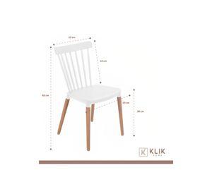 Comedor Mesa Eames Redonda vidrio 100cm + 4 Sillas Windsor Blancas