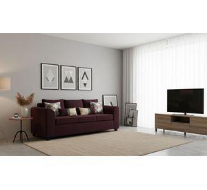 sofa  3 cuerpos burdeo fancy hogar