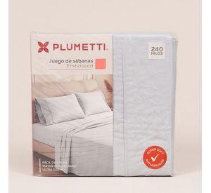 Sabana MF Embossed 1.5 P Gris Plumetti