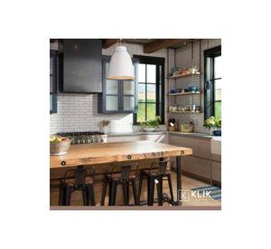 Pack de 4 Taburetes Tolix Con Asiento De Madera Oscura Walnut - Negros