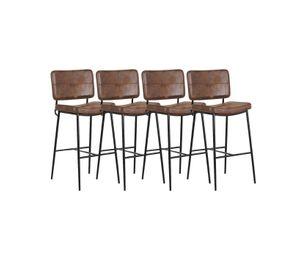PACK 4 SILLAS 68 CM DE BAR ACOLCHADA COFFEE