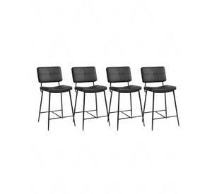 PACK 4 SILLAS 68 CM DE BAR ACOLCHADA COFFEE