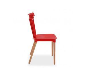 PACK 2 SILLAS WINDSOR DE POLIPROPILENO PARA COMEDOR CON PATAS DE MADERA