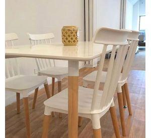 PACK 2 SILLAS WINDSOR DE POLIPROPILENO PARA COMEDOR CON PATAS DE MADERA