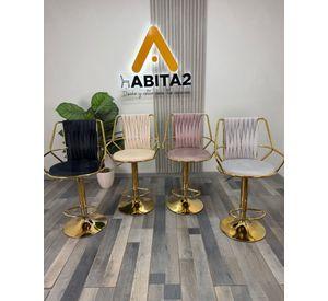 Pack 2 Taburetes Giratorio Tapizado Abu Dhabi