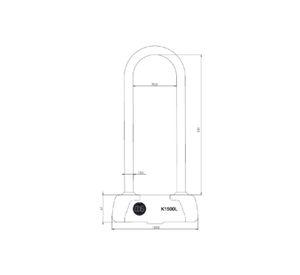 CANDADO BICICLETA U-LOCK ODIS R1500L 15X285MM