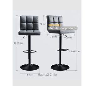 TABURETES AJUSTABLES CHARLOTTE - 2 UNIDADES