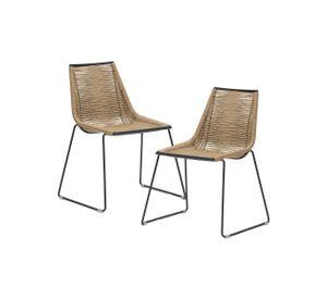 Set de 2 Silla Exterior Thani Ratán Sintético Jardín y Terraza