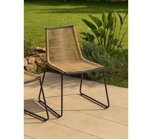 Set de 2 Silla Exterior Thani Ratán Sintético Jardín y Terraza
