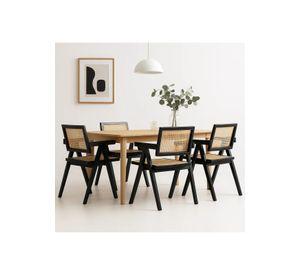 Pack de 4 sillas Chandigarh de madera - Negras